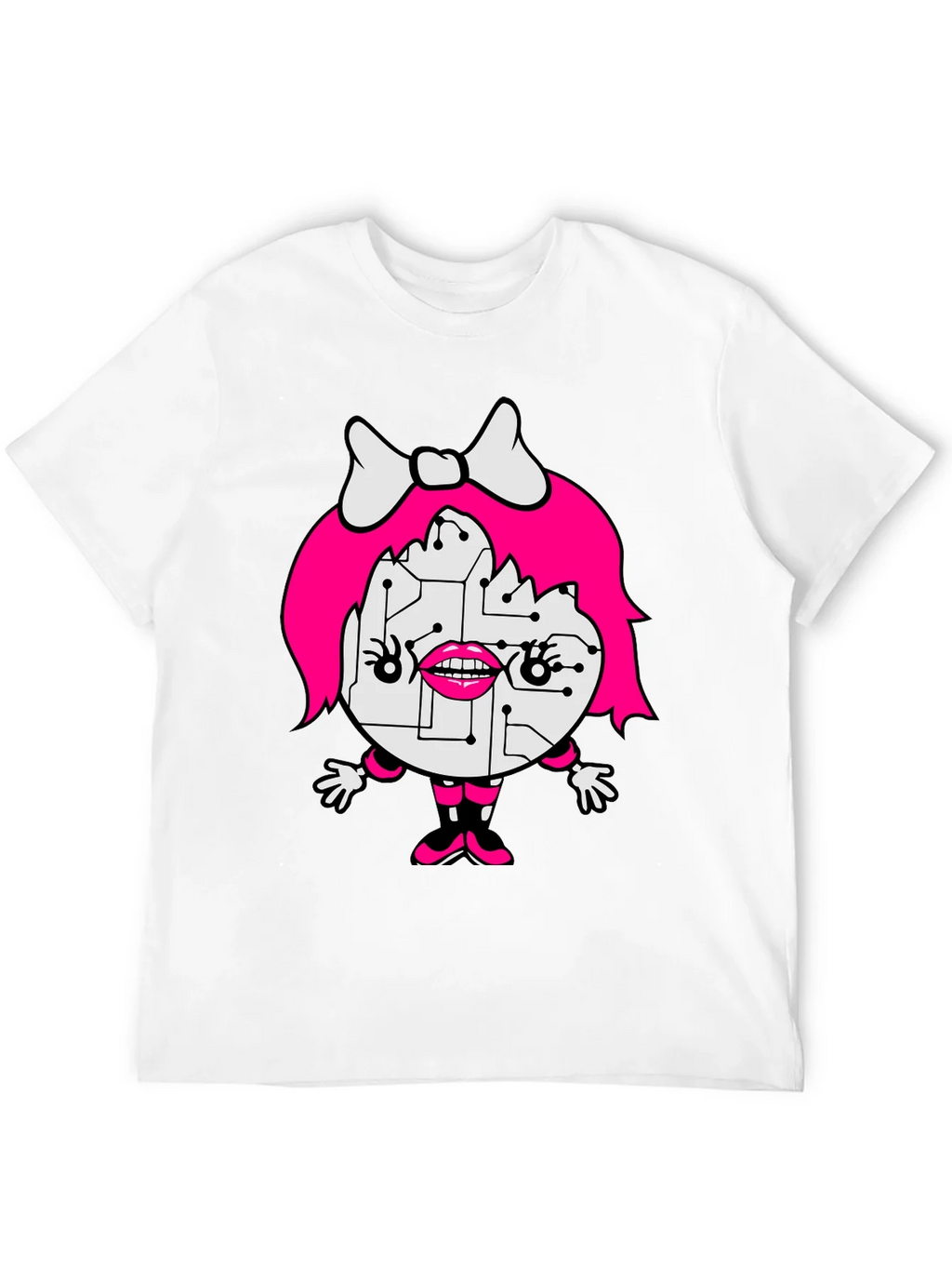 Funky Robot Girl Graphic Tee
