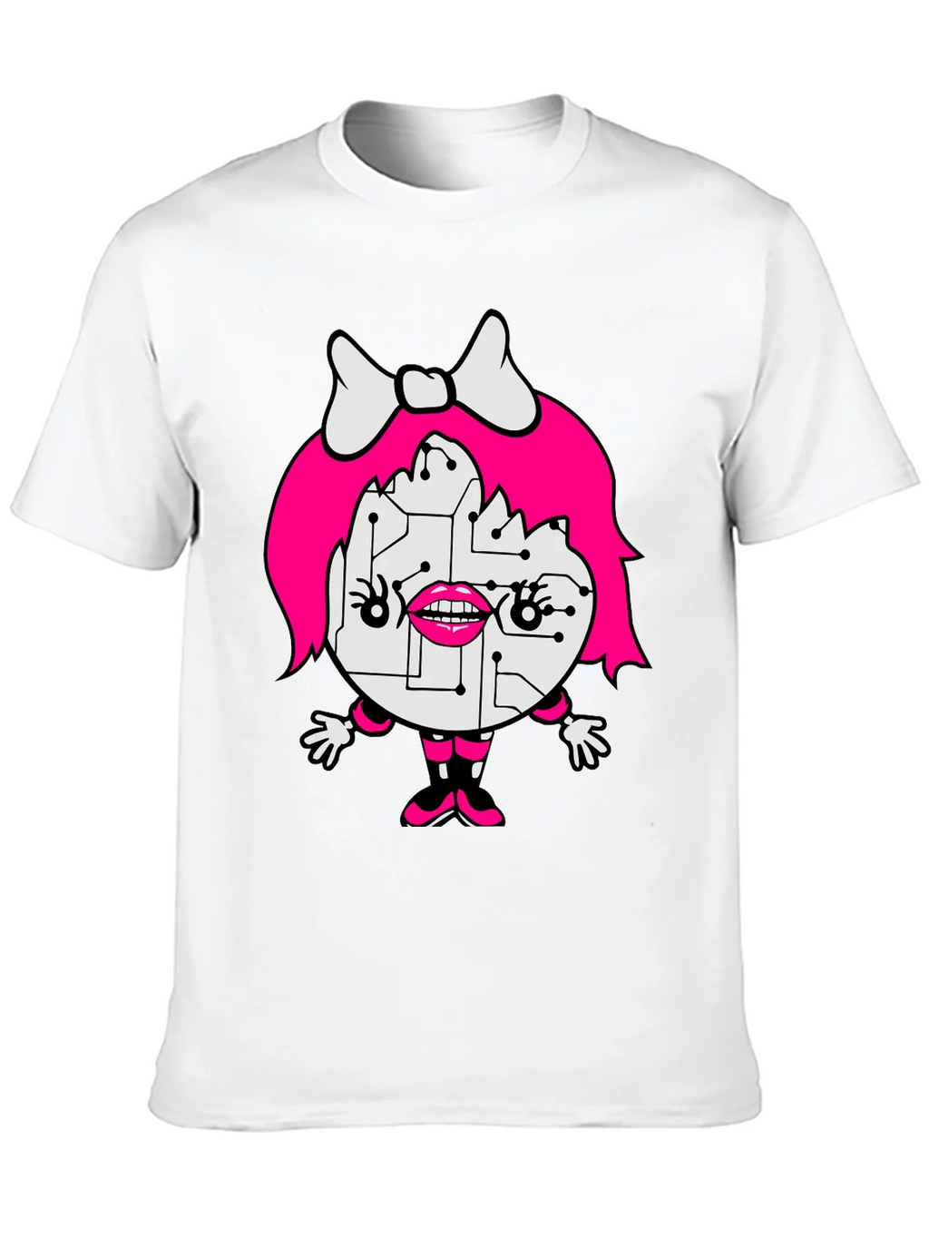 Funky Robot Girl Graphic Tee