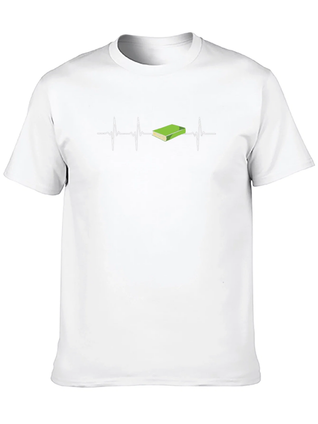 Book Lover Heartbeat T-Shirt - Black