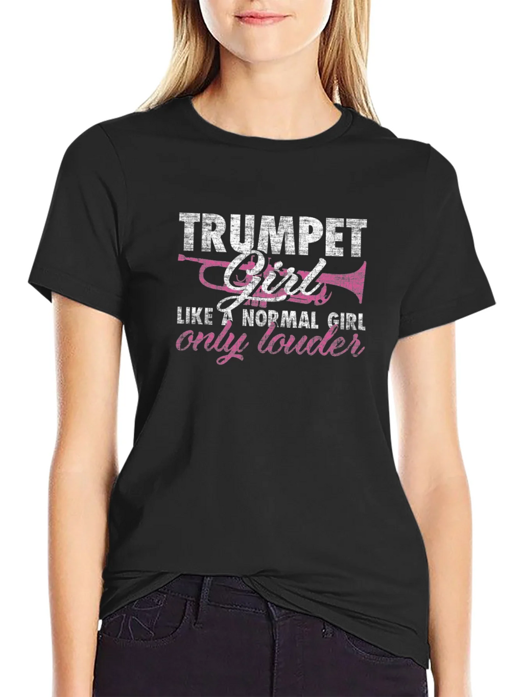 Trumpet Girl Graphic Tee - Musicians Shirt