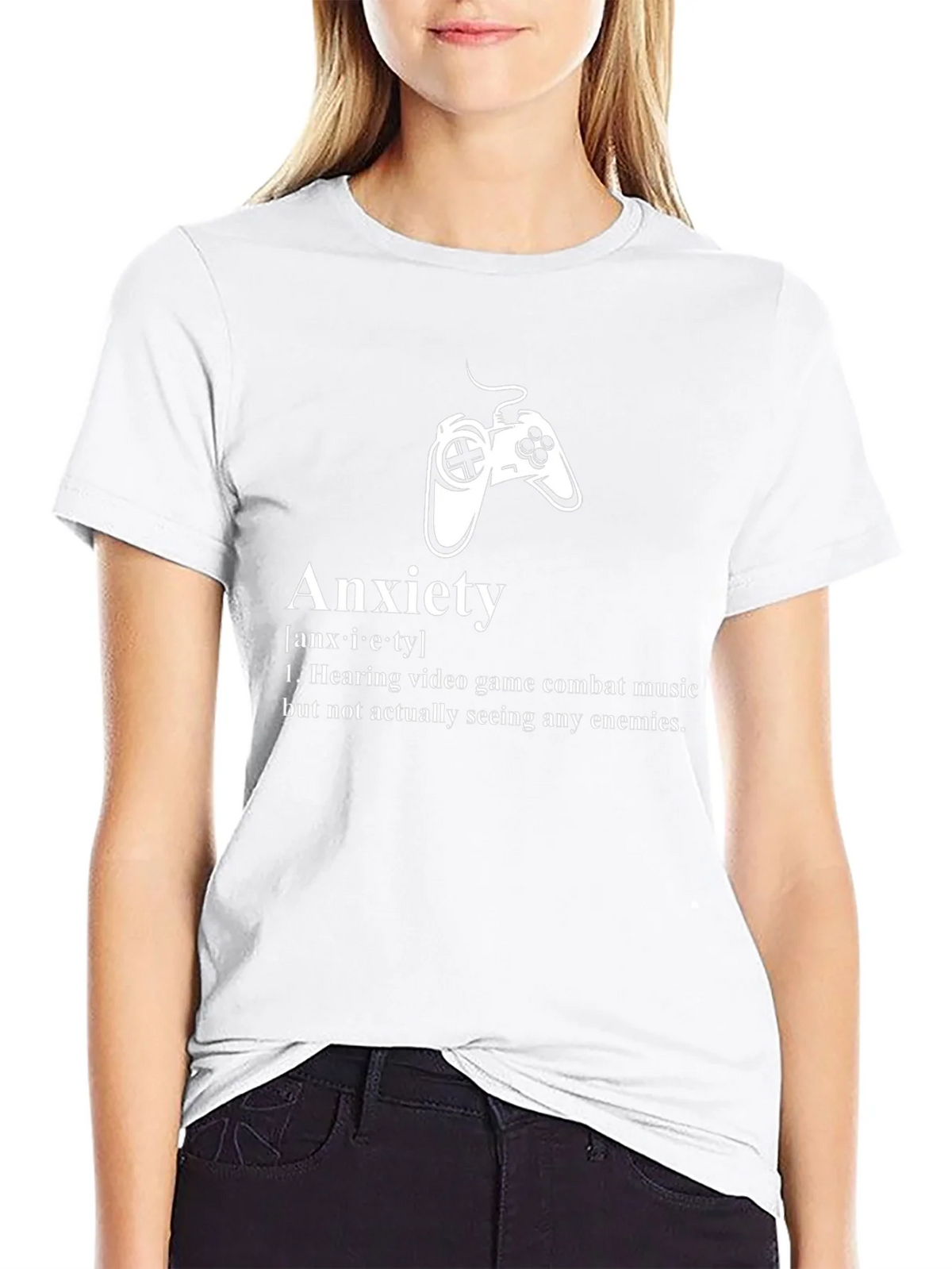 Anxiety Gamer T-Shirt - Combat Music No Enemies