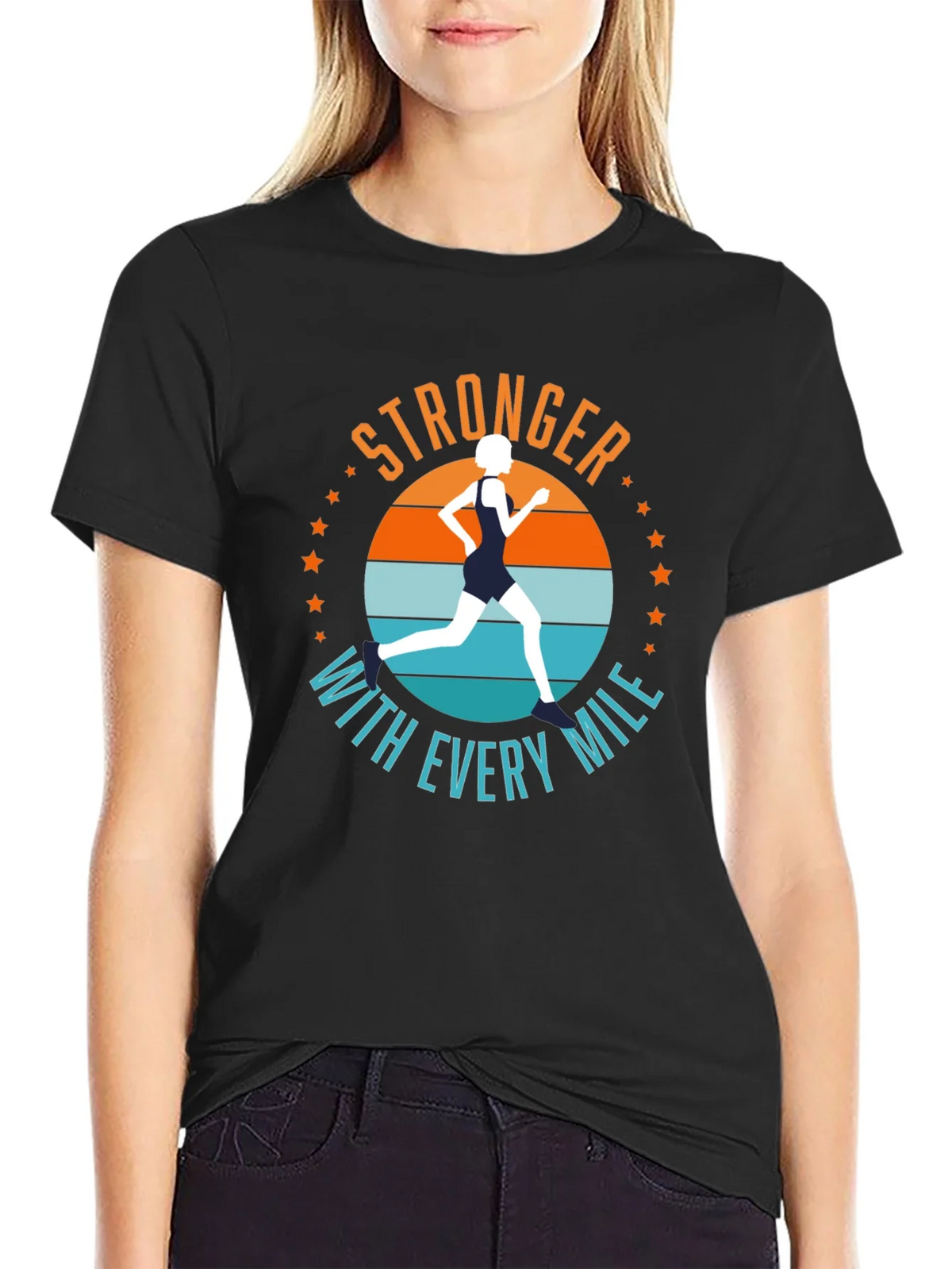 Stronger with Every Mile Running T-Shirt