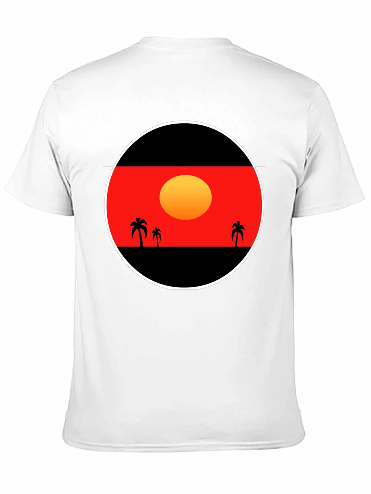 Sunset Palm Tee - Graphic Black T-Shirt