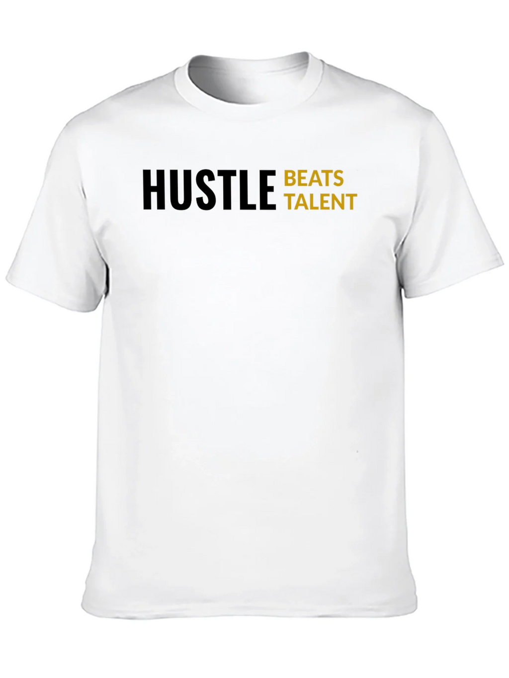 Hustle Beats Talent T-Shirt - Motivational Black Tee