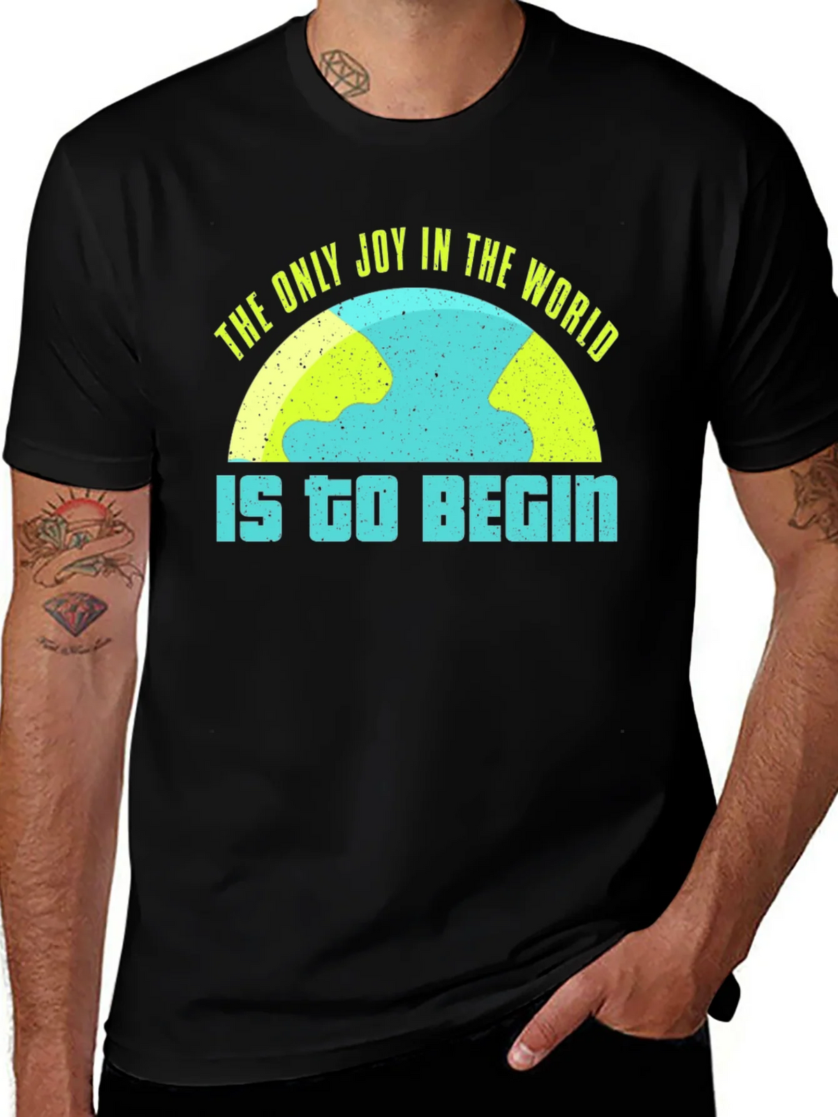 Joy To Begin Graphic Tee - Black