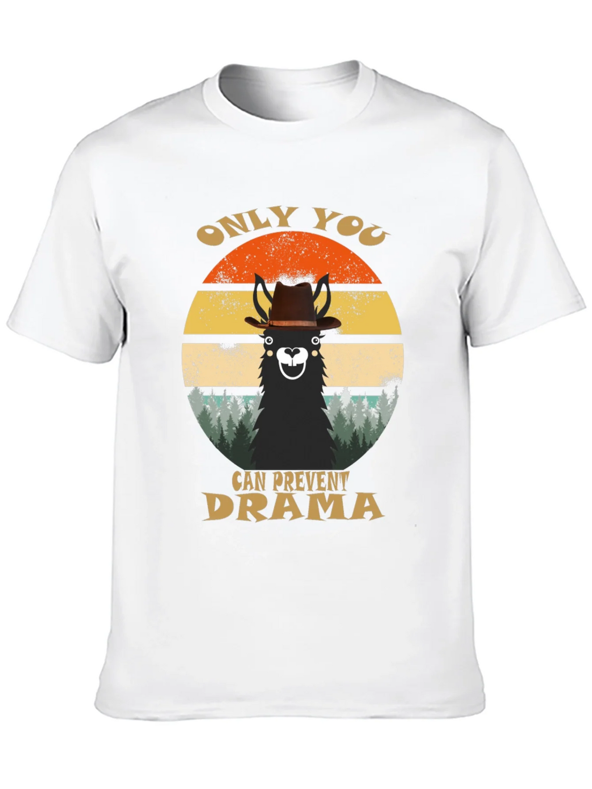 Only You Can Prevent Drama Llama Graphic T-Shirt