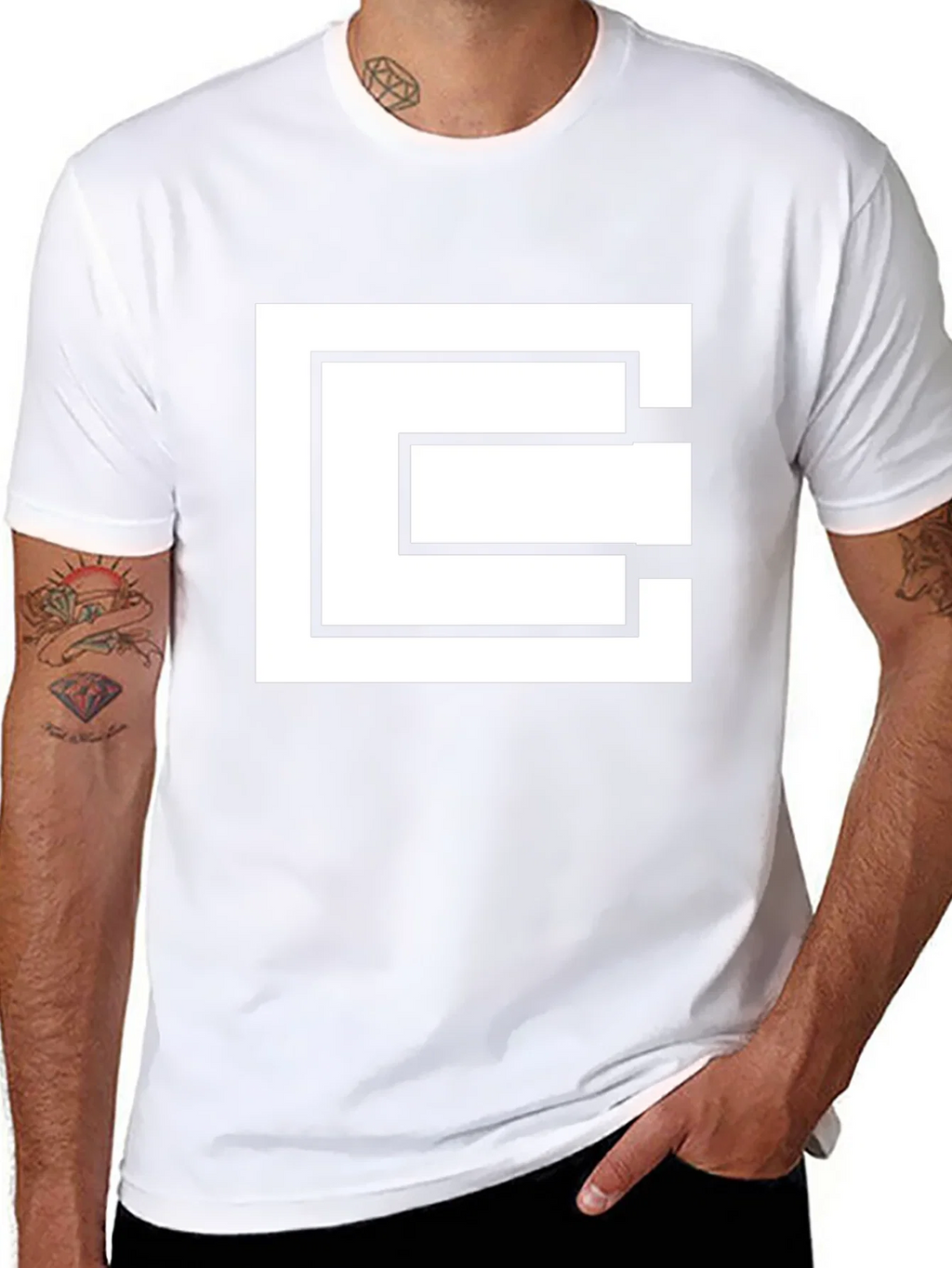 Geometric Square Black T-Shirt