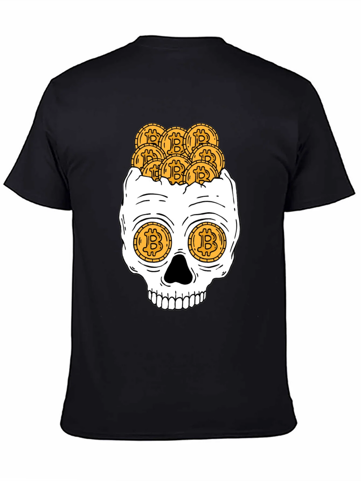 Bitcoin Skull Graphic T-Shirt - Crypto Currency Tee