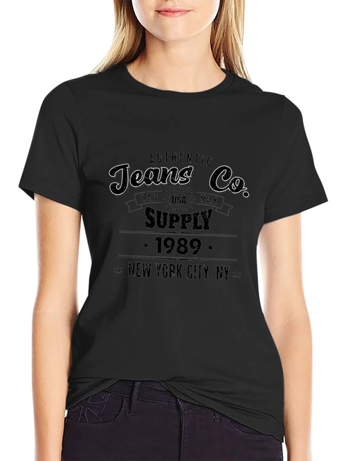 Authentic Jeans Co. Black Graphic T-Shirt
