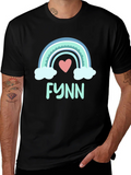 Rainbow Heart Tee - Personalized with Name