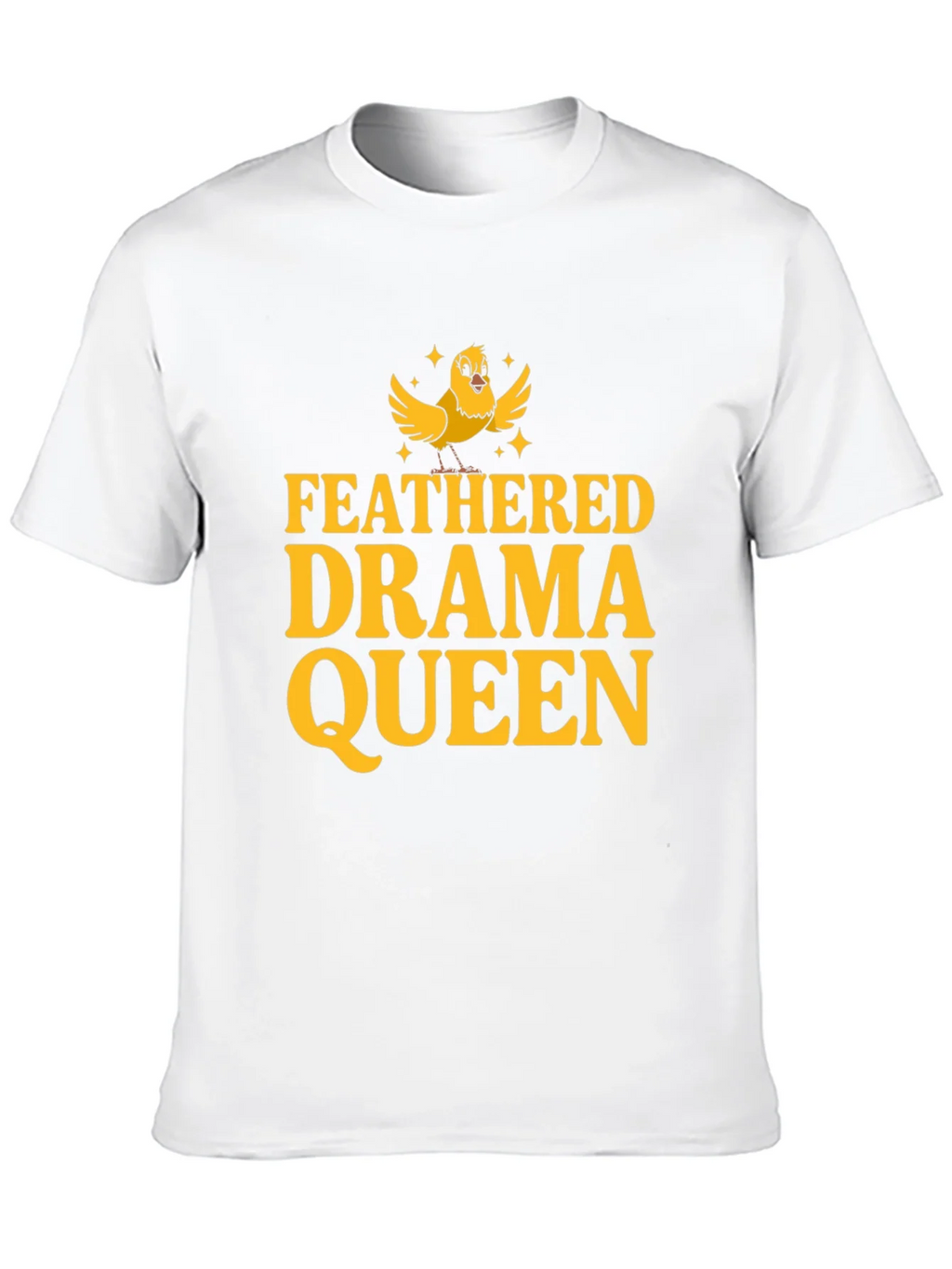 Feathered Drama Queen Black T-Shirt