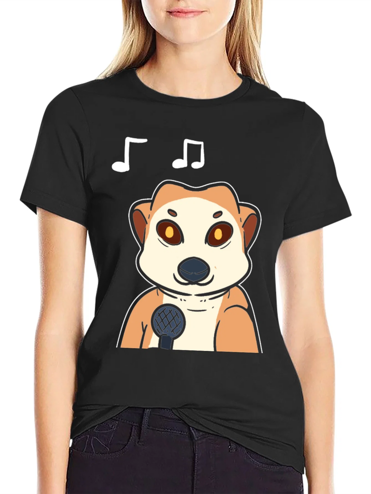 Singing Meerkat T-Shirt - Cute Animal Tee